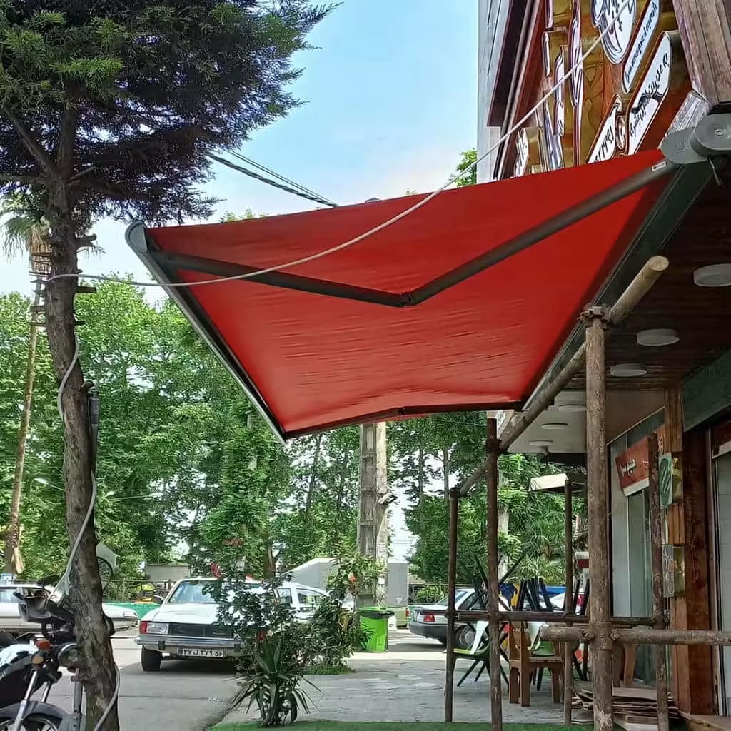 سایبان برقی اتوماتیک مغازه و پارکینگ 069 تنوع سایبان برقی در هرمزگان