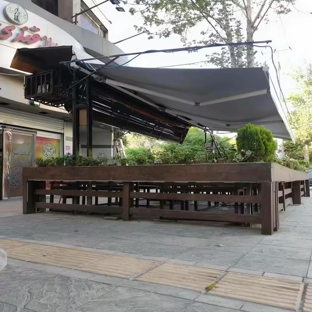 سایبان برقی برای فضاهای باز در بندرعباس