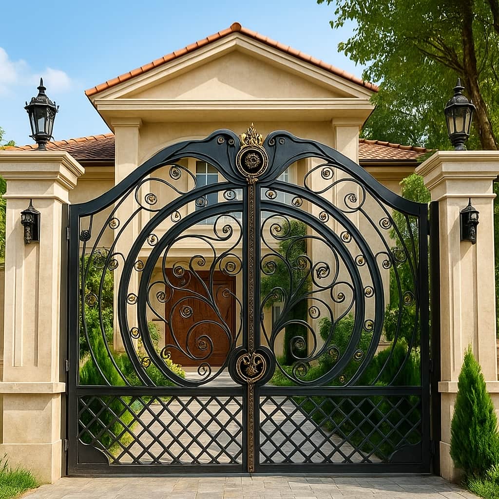 درب دایره مصور فلزی در بندر عباس