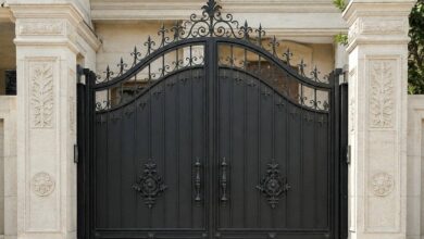 7 طرح درب حیاط مشکی طلایی در بندر عباس