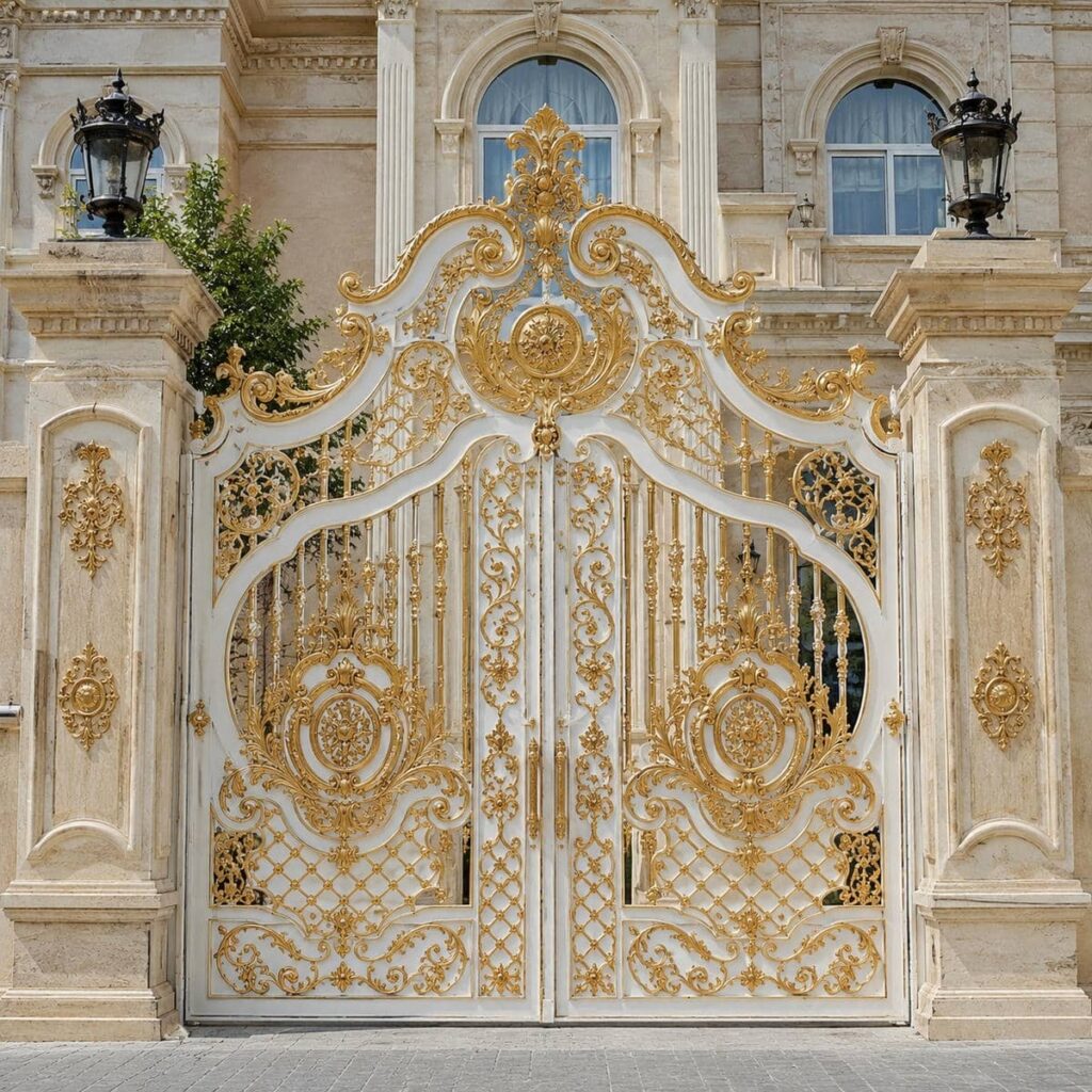 خرید درب حیاط سفید طلایی در بندر عباس خرید درب حیاط سفید طلایی در بندر عباس