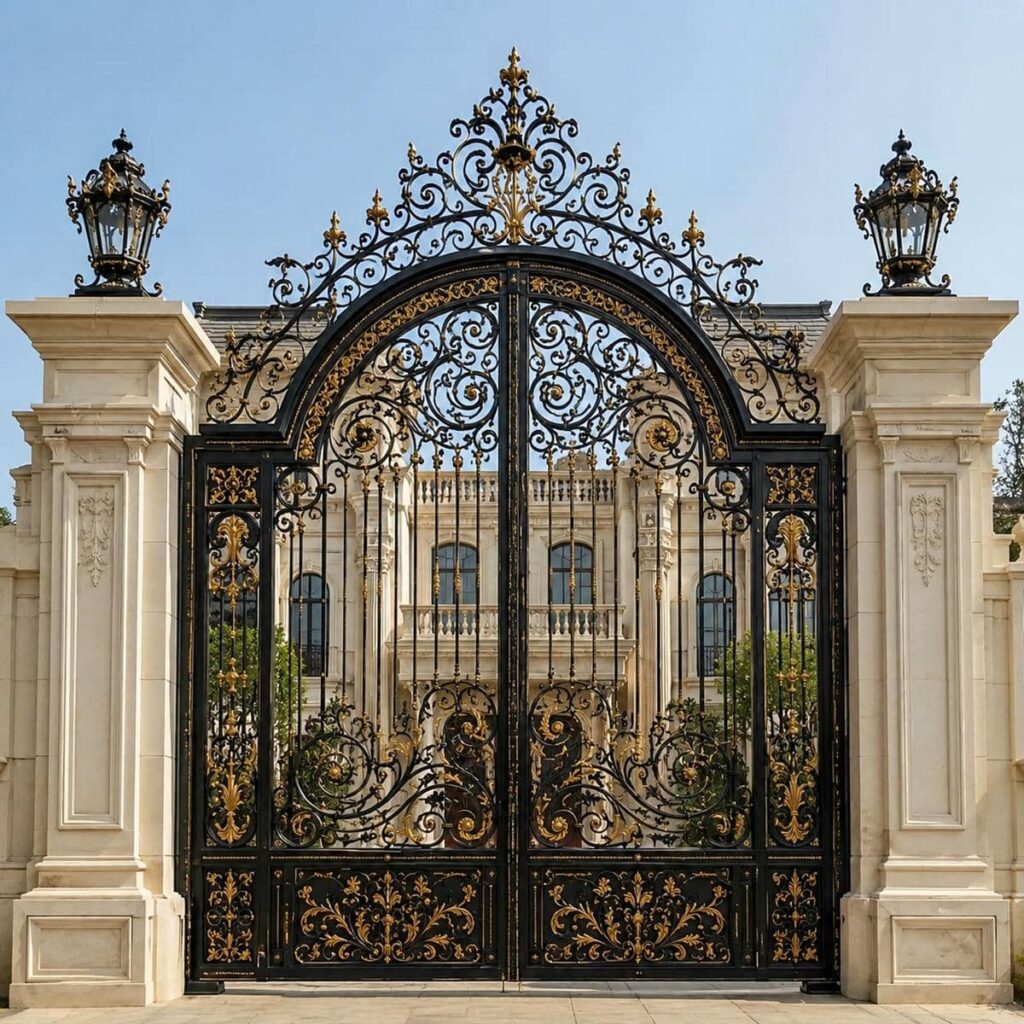 سفارش درب پارکینگ برش لیزری طرح هندسی با حریم مناسب در بندر عباس