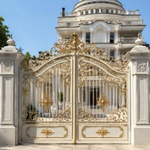7 مدل درب حیاط فرفورژه نمای رومی در بندر عباس