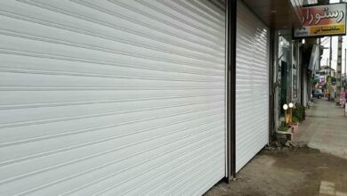 6 مدل کرکره برقی رنگی نمای فروشگاه در بندر عباس