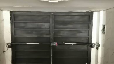 7 نمونه جک درب پارکینگ لولایی شفت بلند در بندر عباس