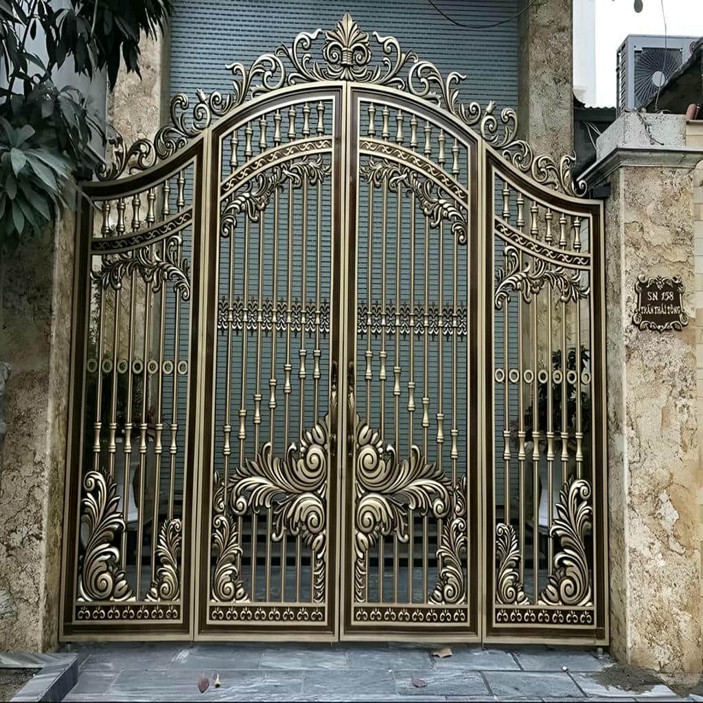 نصب درب ساختمان مدرن هماهنگ با نمای سنگ در بندر عباس