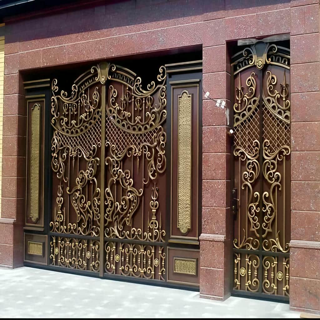 فروش درب فلزی CNC حیاط با نقش انتزاعی در بندر عباس