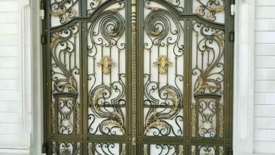 7 طرح درب ویلایی طرح چوب فلزی در بندر عباس