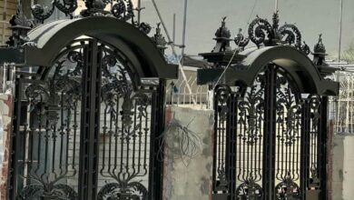 6 نمونه درب حیاط لولایی ستون دار در بندر عباس