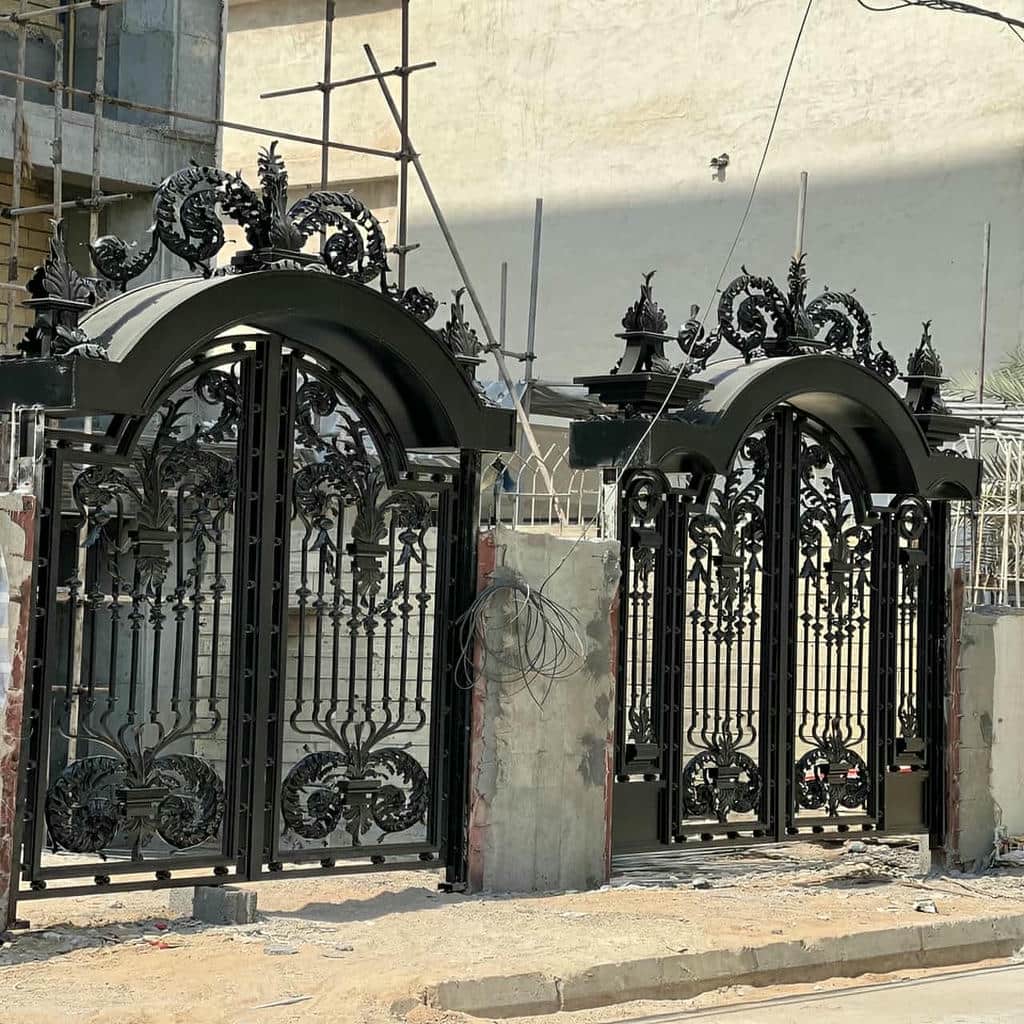 6 نمونه درب حیاط لولایی ستون دار در بندر عباس
