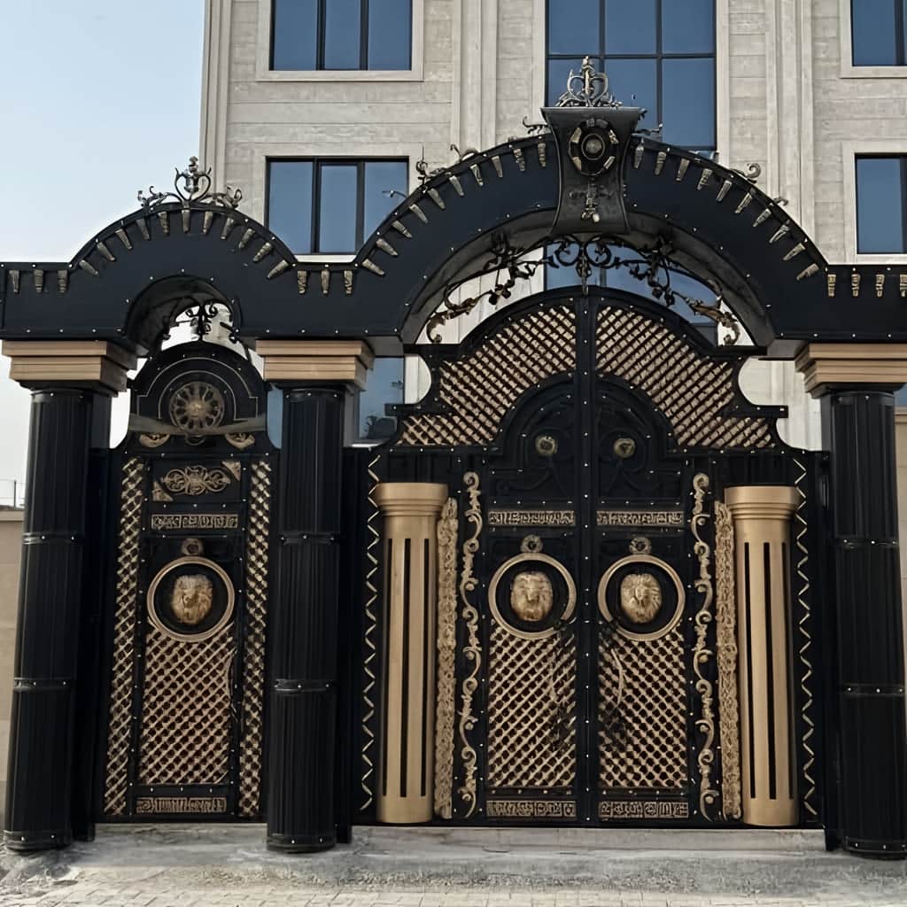 مدل افقی درب حیاط طرح چوب فلزی با حریم مناسب در بندر عباس مدل افقی درب حیاط طرح چوب فلزی با حریم مناسب در بندر عباس