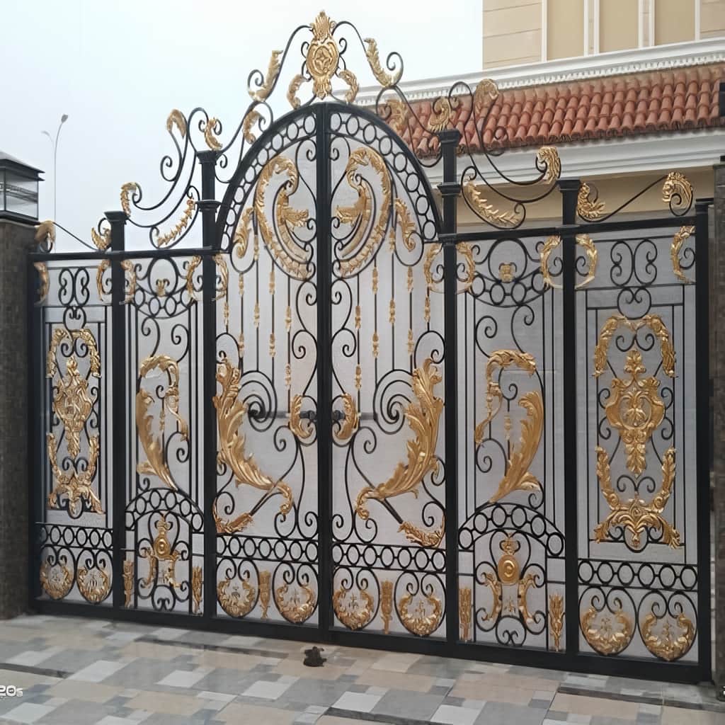 نصب درب حیاط کتیبه دار با چهارچوب مناسب در بندر عباس