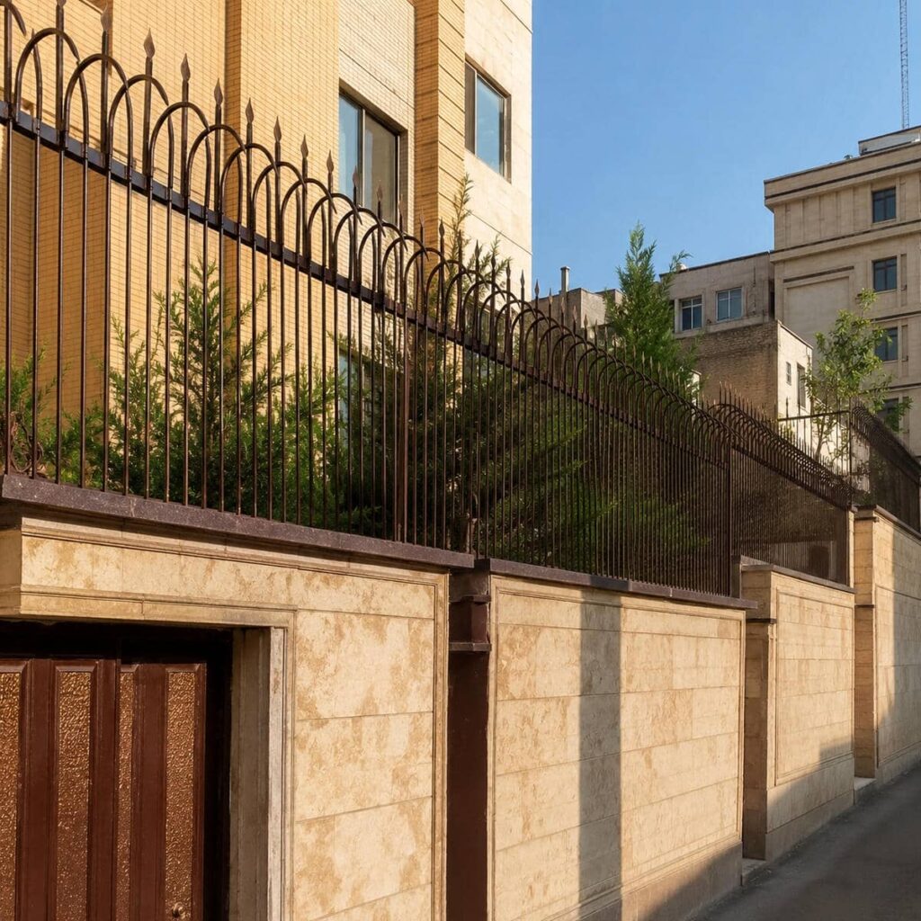 سفارش حفاظ دیوار فلزی ردیفی در بندر عباس با فاصله ردیف متناسب