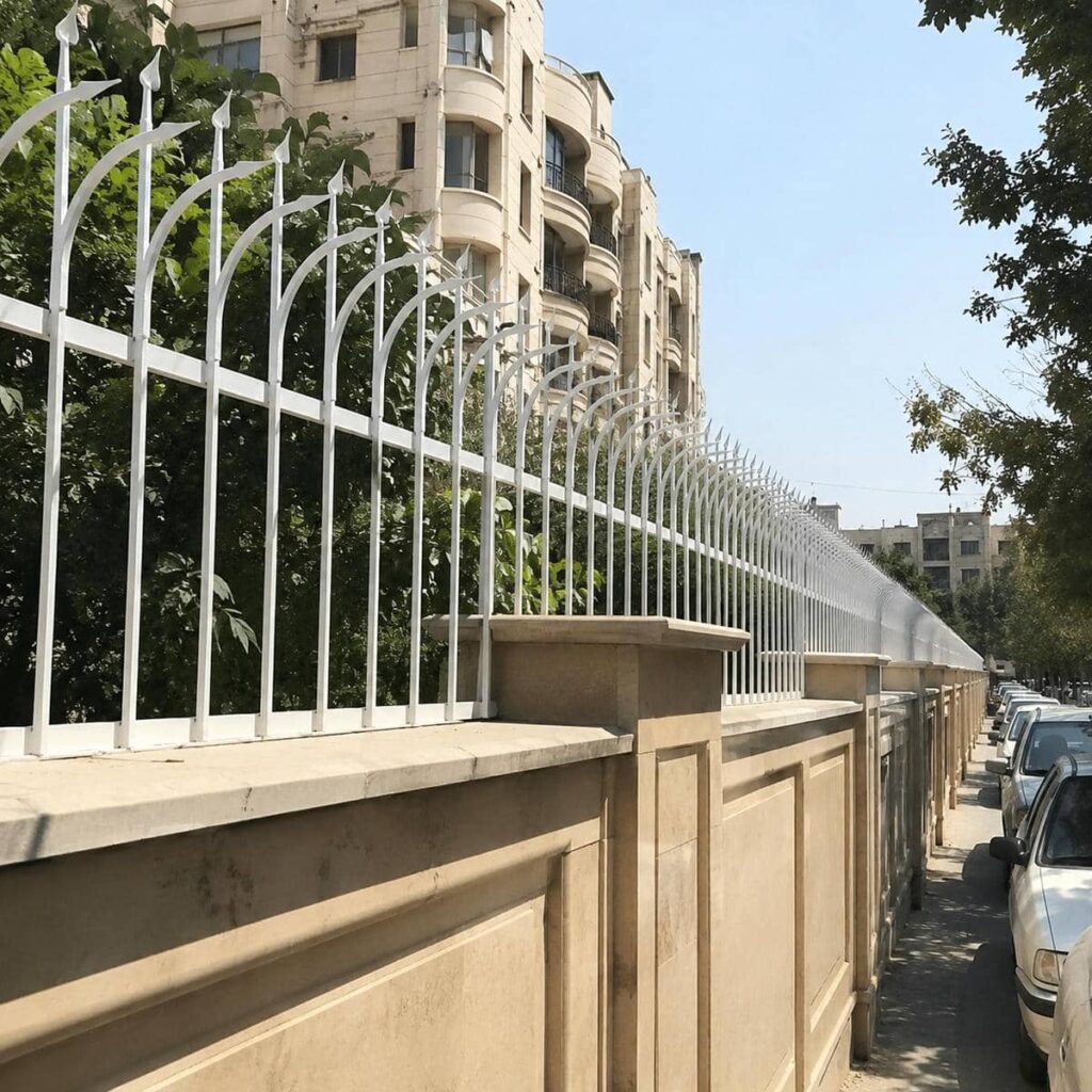 نصب نرده حفاظ دیوار ساده در بندر عباس با زیرسازی مناسب