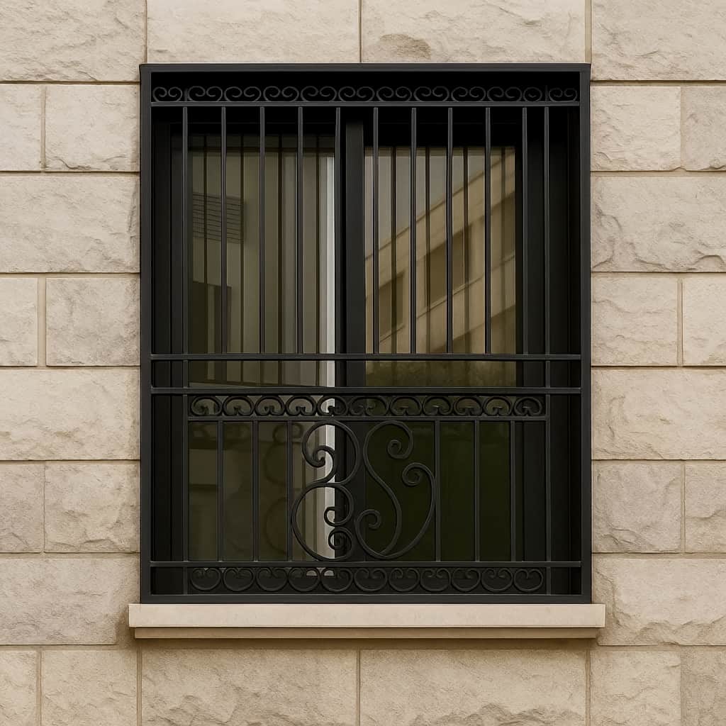 نرده پنجره کلاسیک با پوشش مقاوم نرده پنجره کلاسیک با پوشش مقاوم