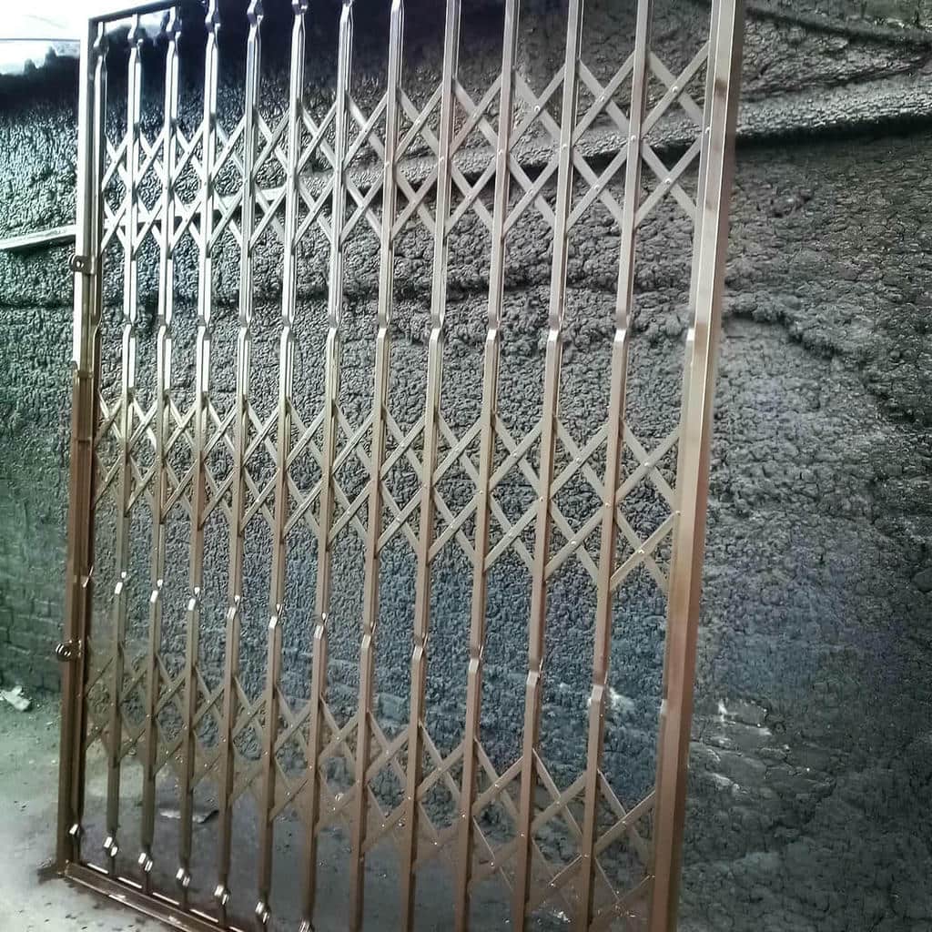 حفاظ ضربدری آکاردئونی بندر عباس با طرح ضربدری فلزی