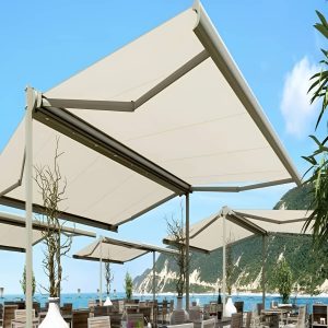 سایبان اتوماتیک بندر عباس با پوشش مقاوم