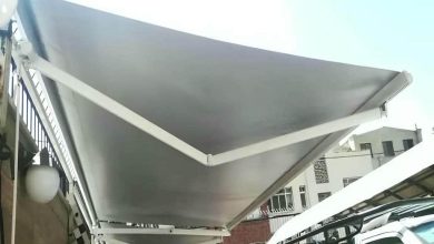 سایبان حیاط برقی بندر عباس با پارچه مقاوم