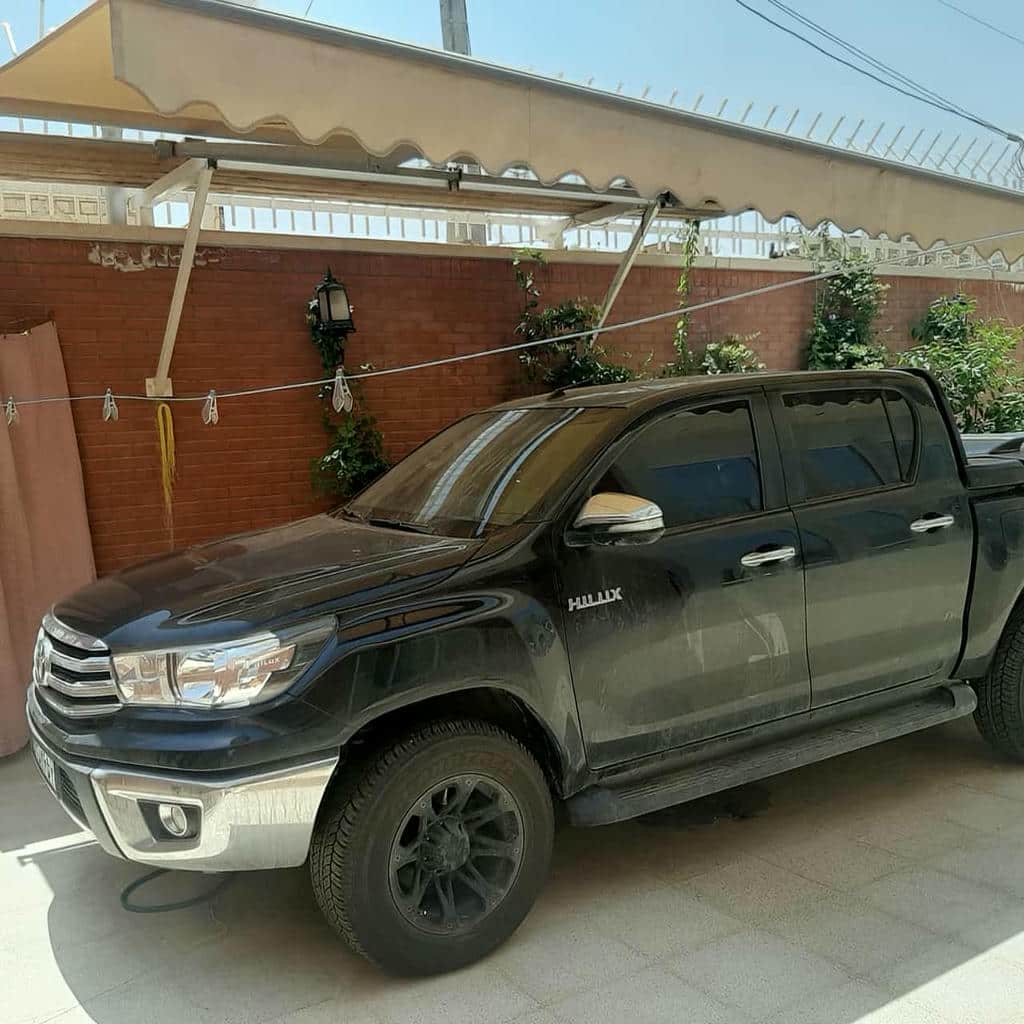 سایبان برقی باکس دار برای فضای بیرونی ساختمان
