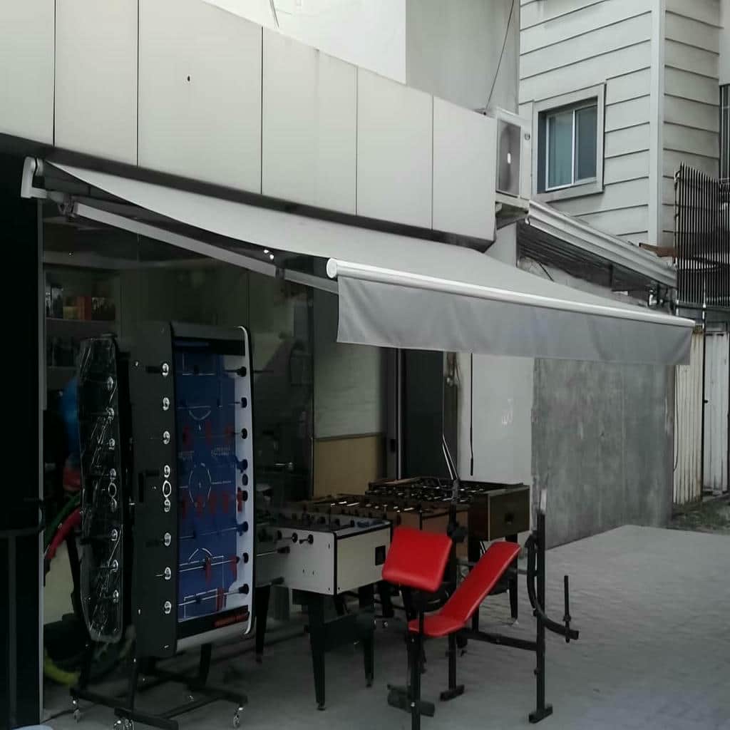 سایبان تاشو بندر عباس مدل بازویی تجاری