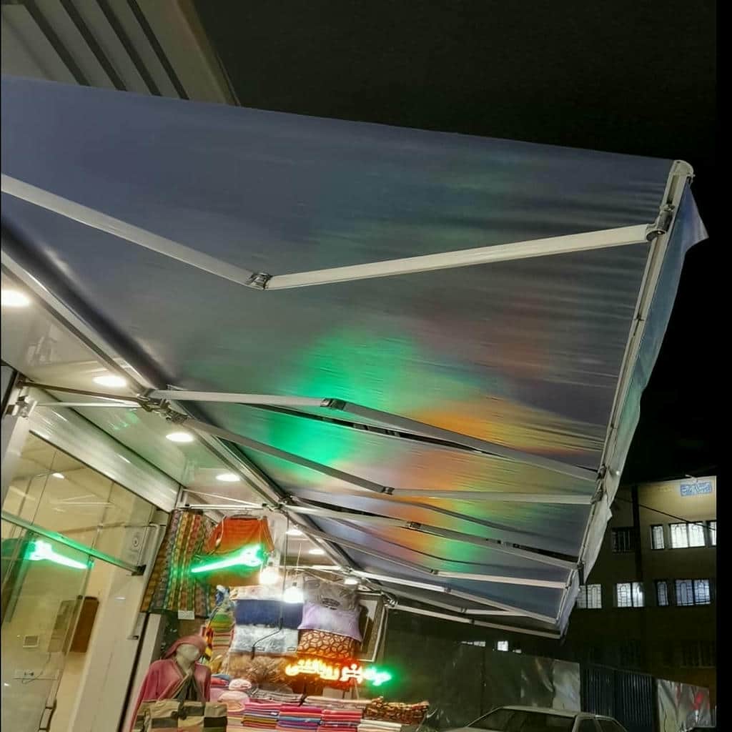 سایه بان اتوماتیک مغازه نمای تجاری