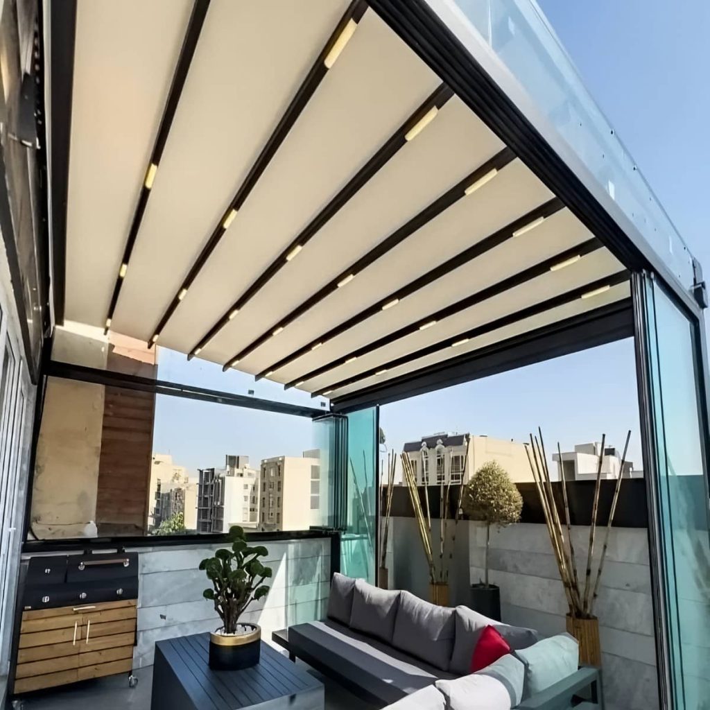سایبان تاشو بندر عباس ورودی مغازه