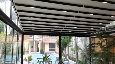 چادر برقی بندر عباس با پوشش جمع شونده مدرن