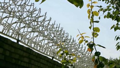 حفاظ شاخ گوزنی آبشاری بندر عباس نمای فلزی مدرن