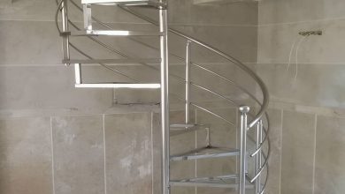 نرده استیل راه پله بندر عباس با طراحی براق