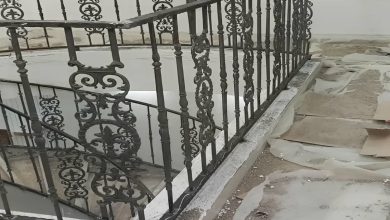 نرده پله کلاسیک فرفورژه بندر عباس با طرح فلزی ظریف