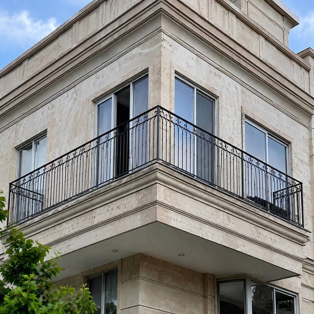 هندریل استیل راه پله با سطح براق