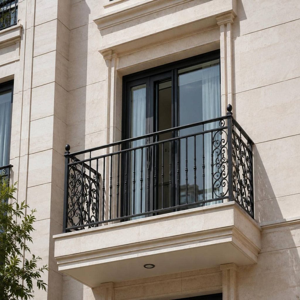 نرده تراس فلزی ساختمان مسکونی بندر عباس
