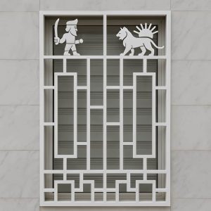 حفاظ پنجره کلاسیک بندر عباس با طرح فرفورژه